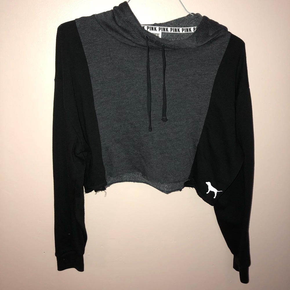 VS Pink Crop Sweatshirt - like new condition